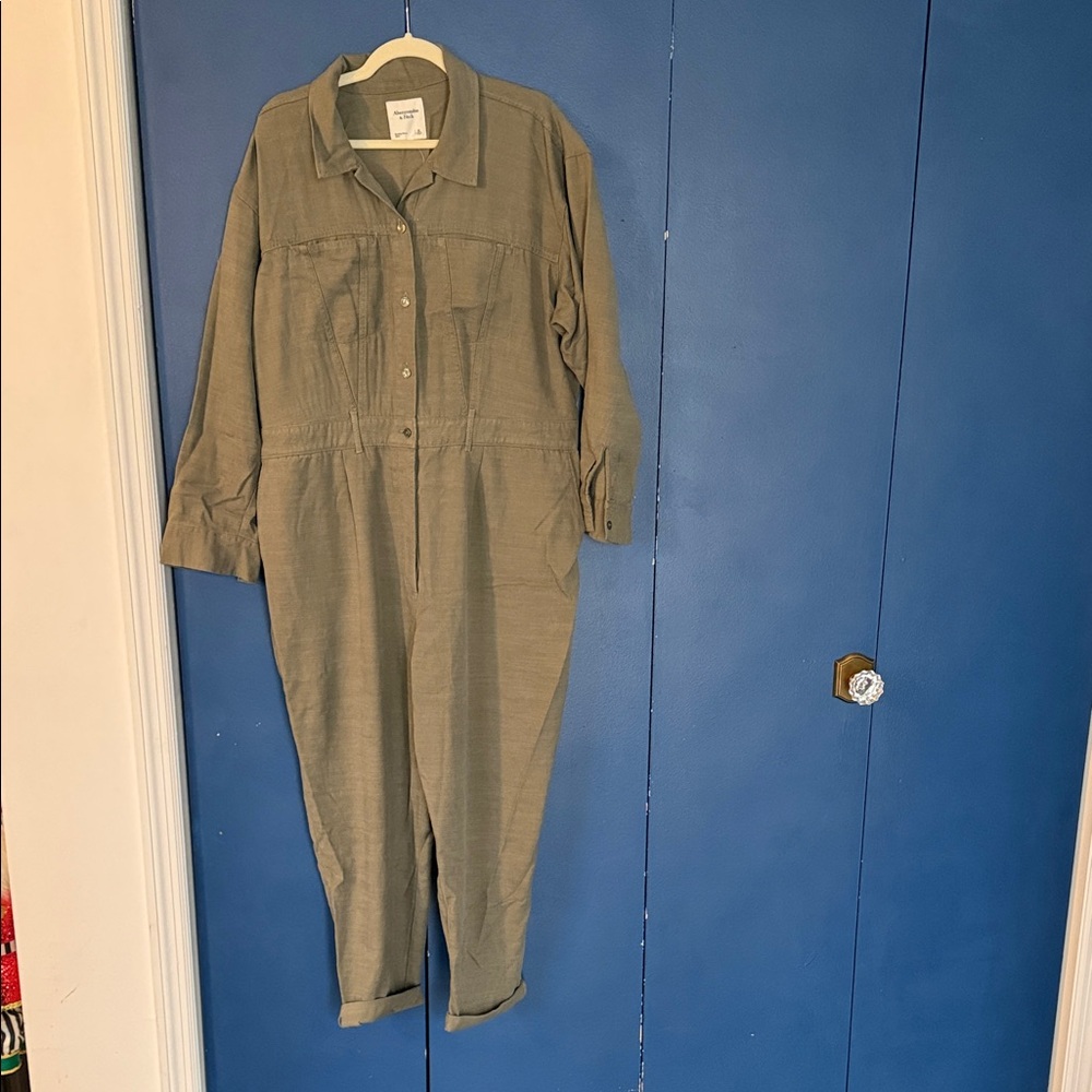 Abercrombie and Fitch Olive Jumpsuit